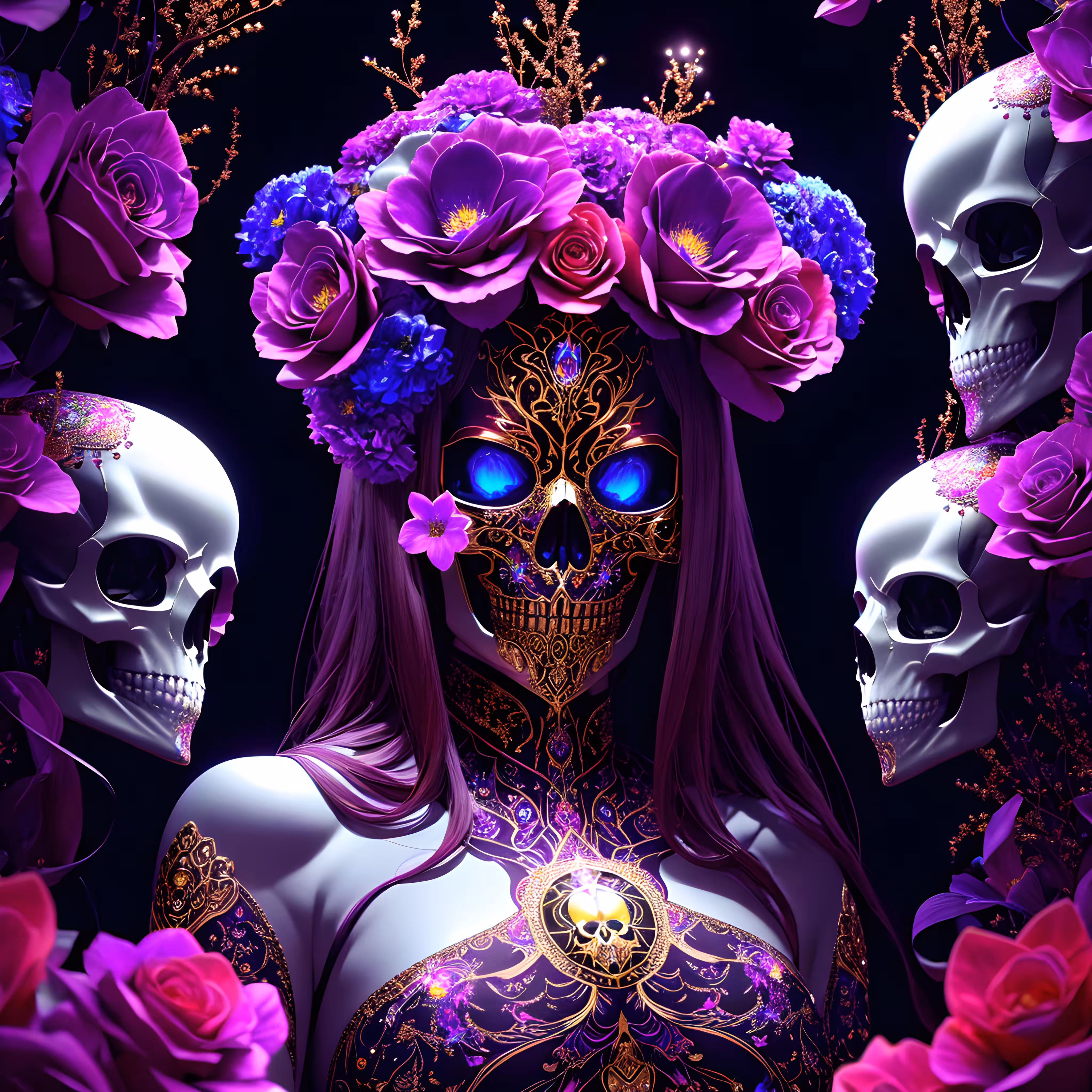 "Skull Symphony #11" 🕯️🌹💎