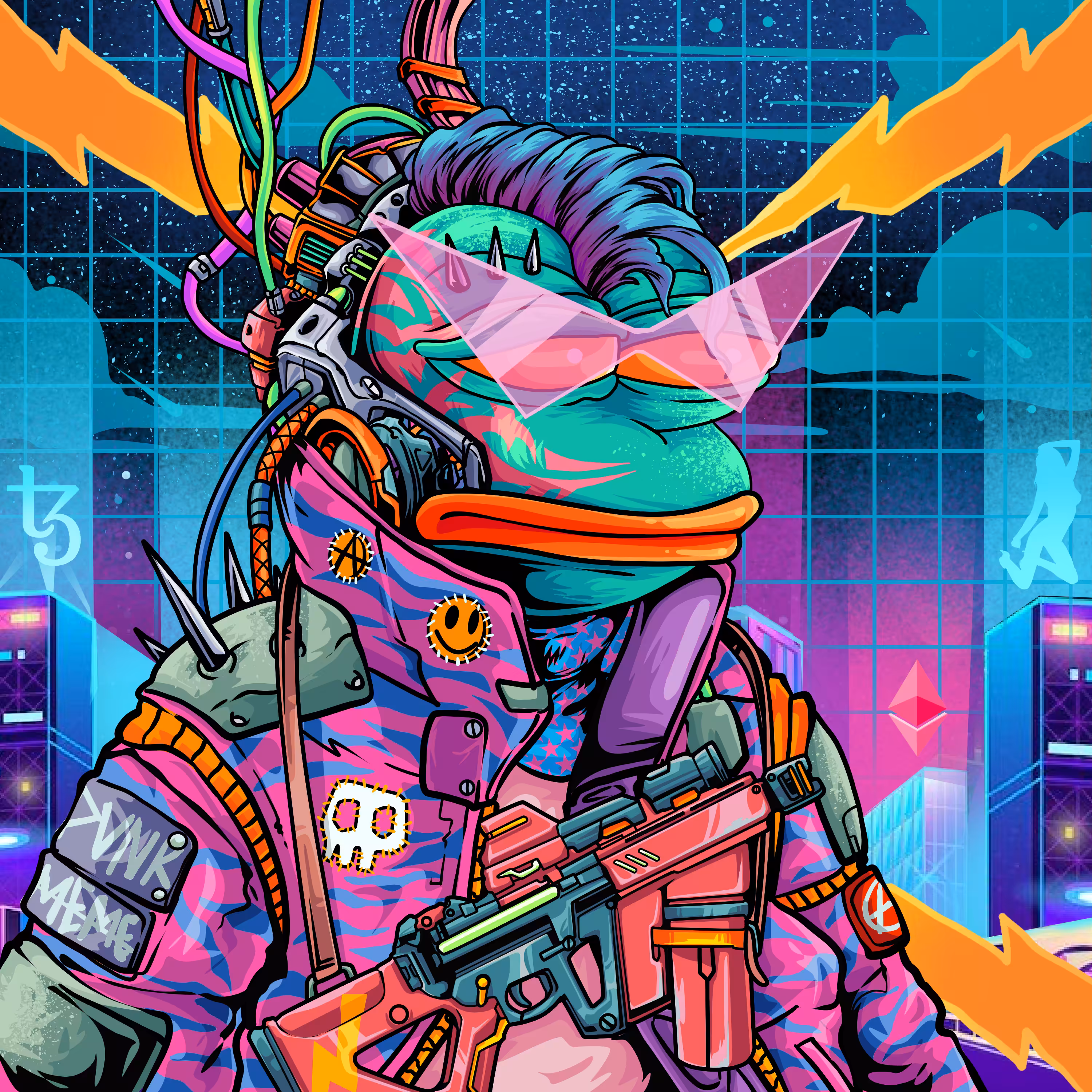 Pepe cyberpunk