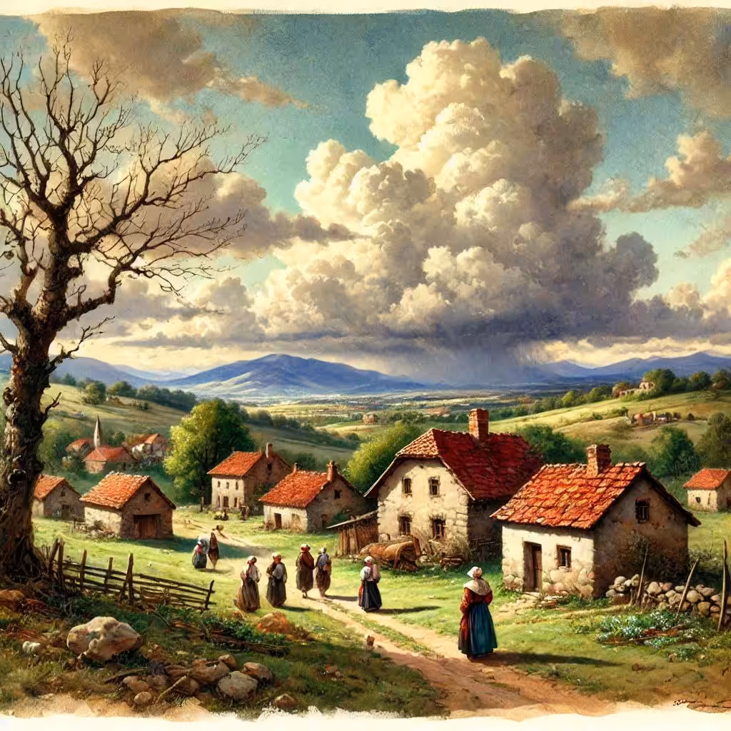 A Village in the Embrace of Clouds