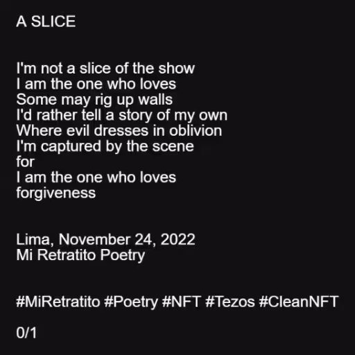 A SLICE


I'm not a ...