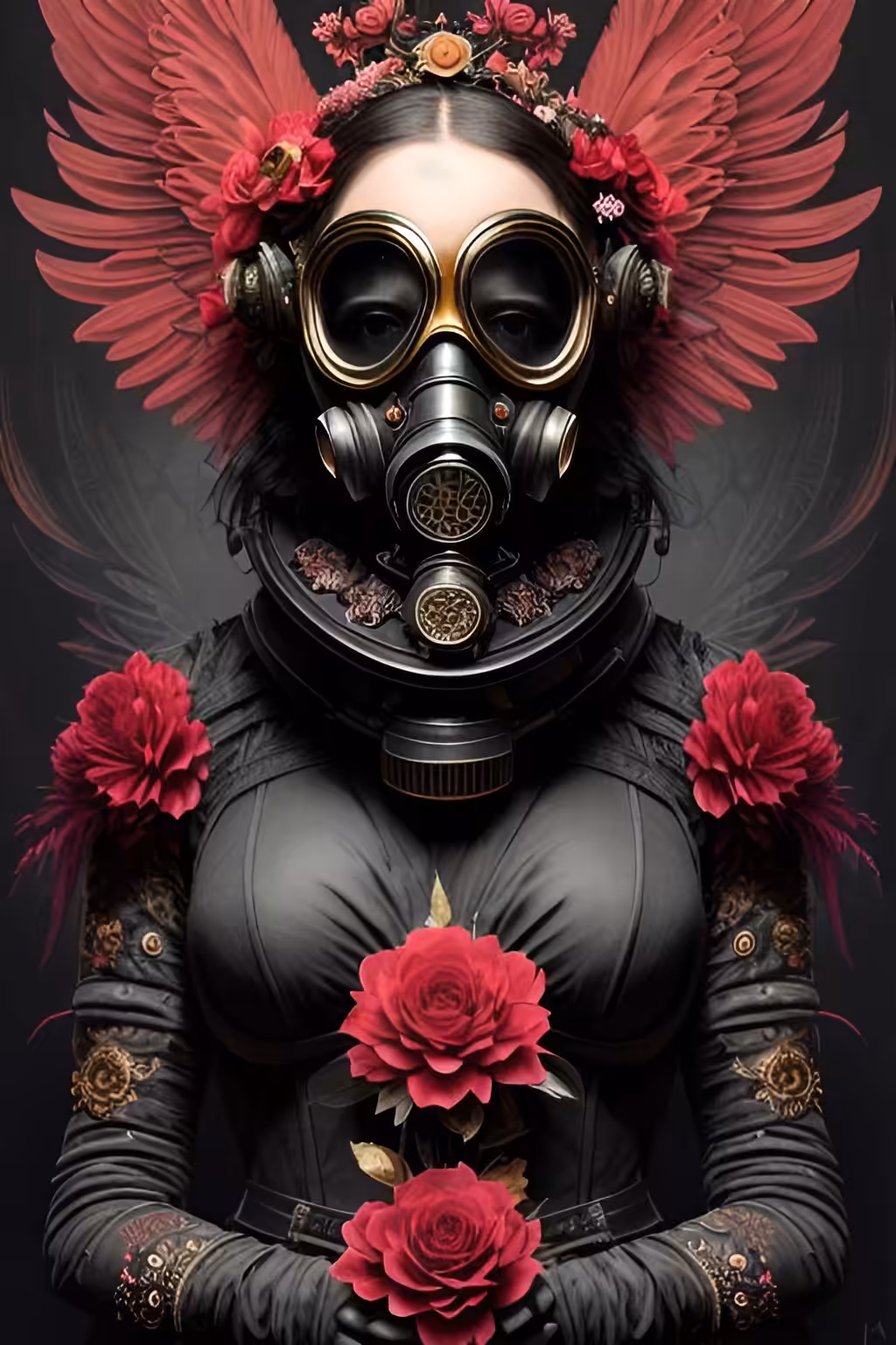 Girl and toxic planet 