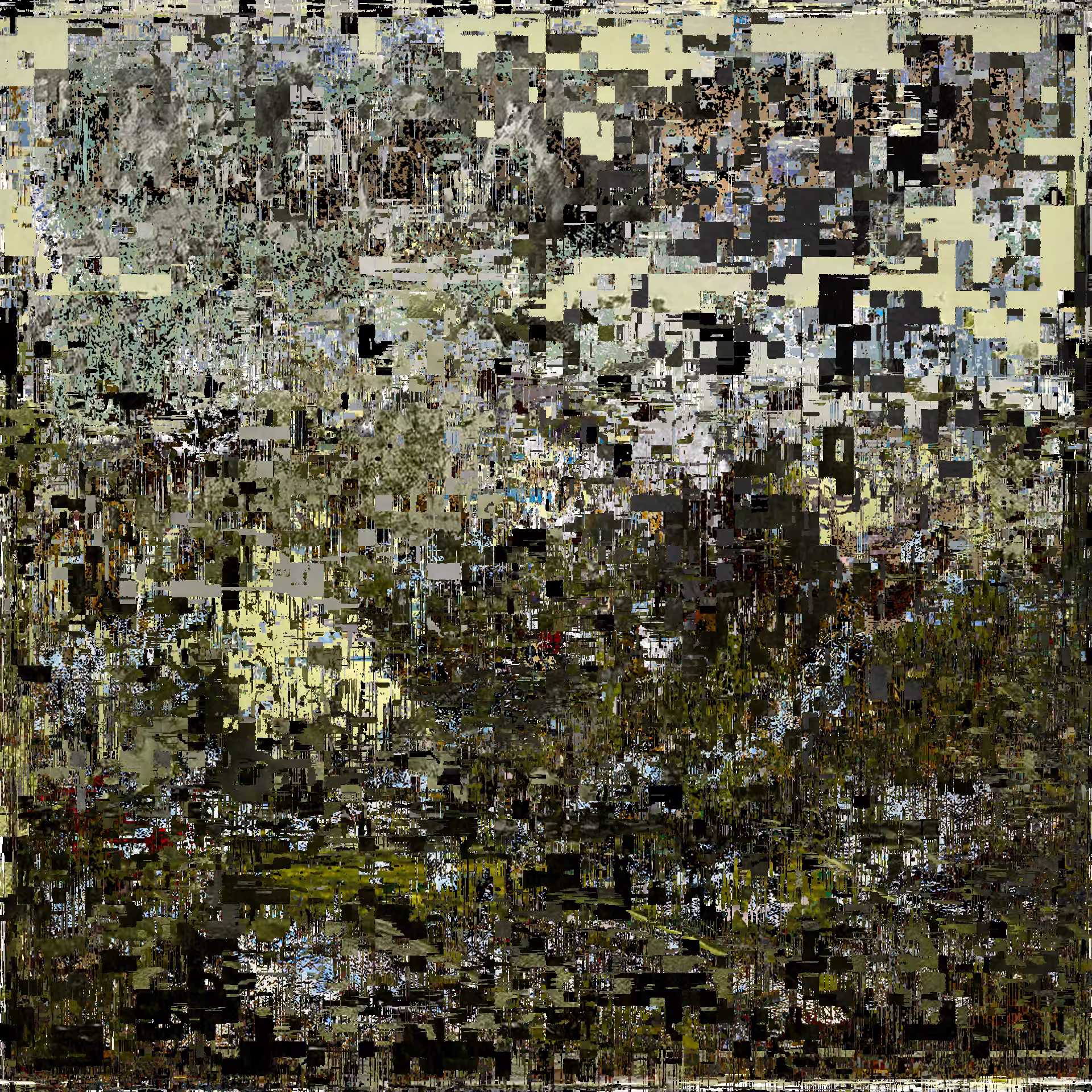 p(AI)saj-e: A hill with some rocks and some trees