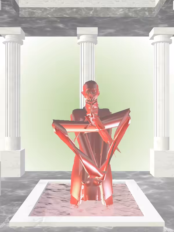 HeavenComputer: The Praying Bright Red Woman #2133