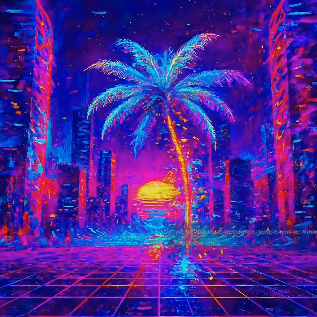 Neon Oasis at the End of Time