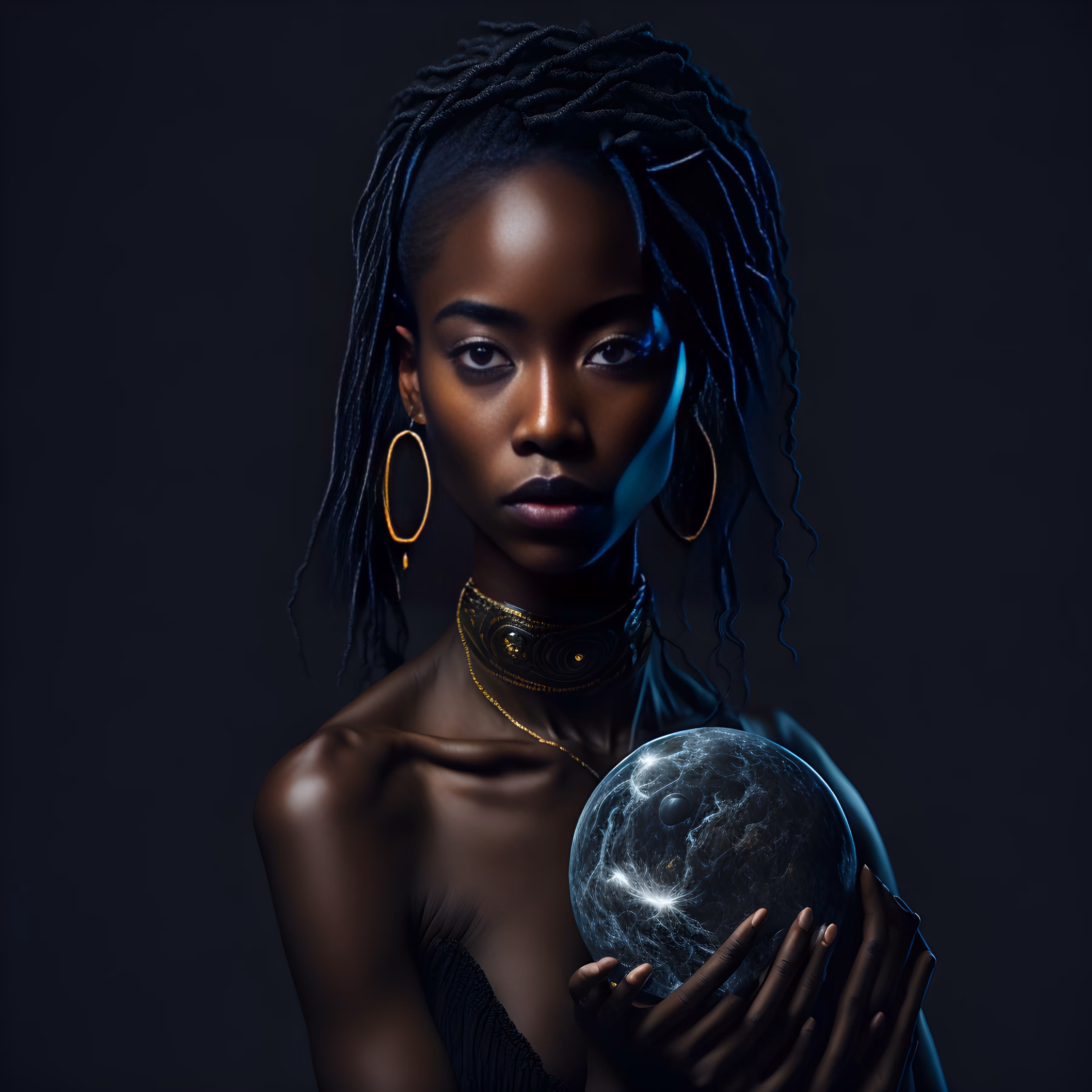 night holding the moon