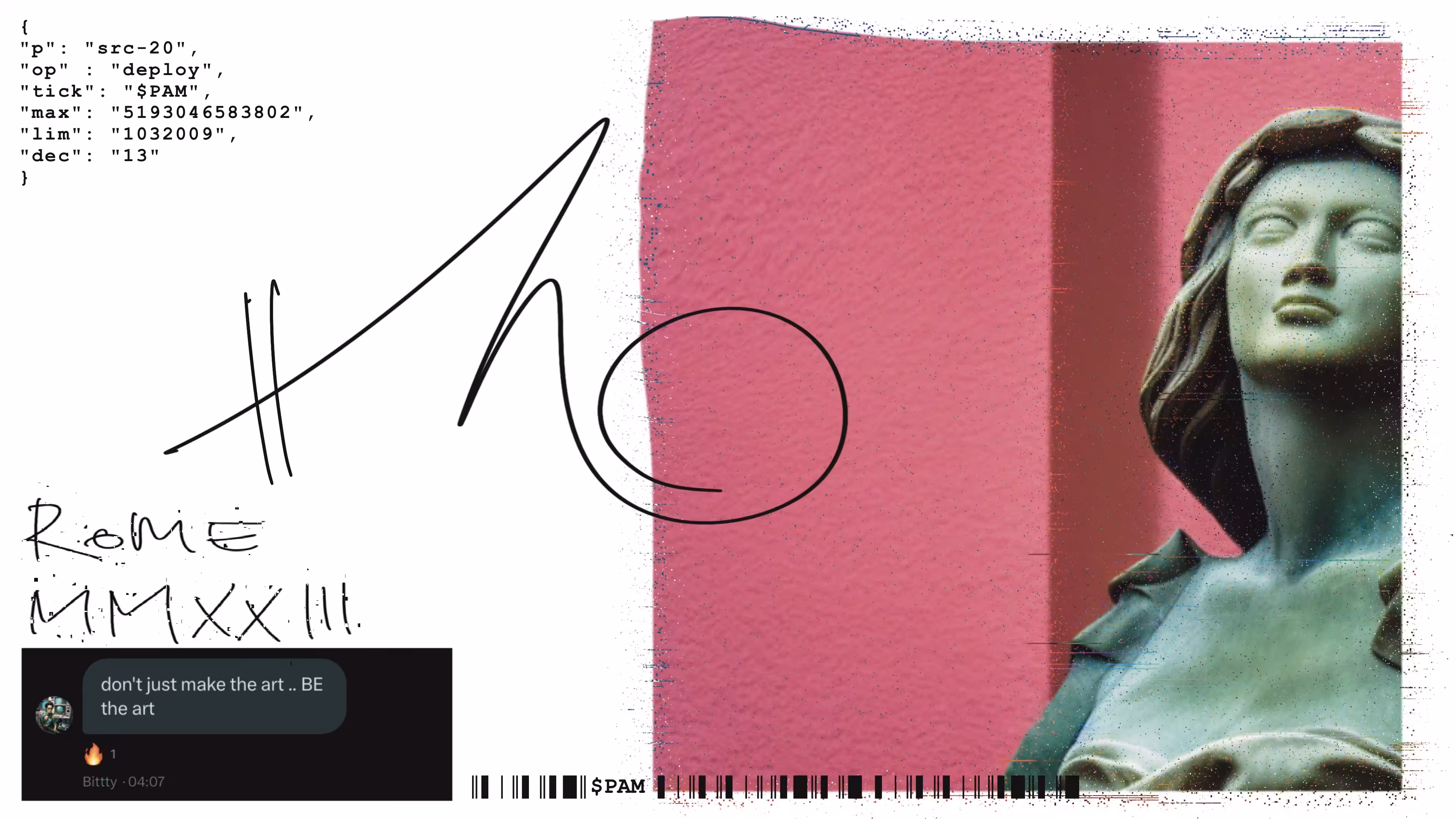 ROME MMXXIII POSTCARD TO #Bittty Ü