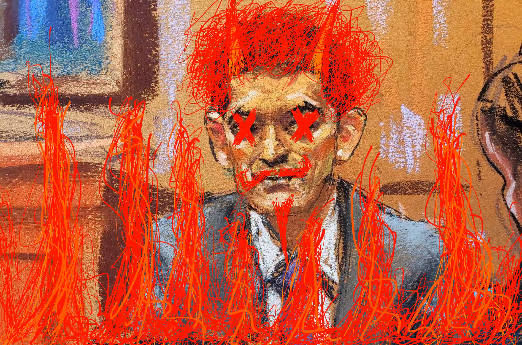 SBF COURTROOM DOODLE REMIX (AKA 'SATAN'S DRAWING')