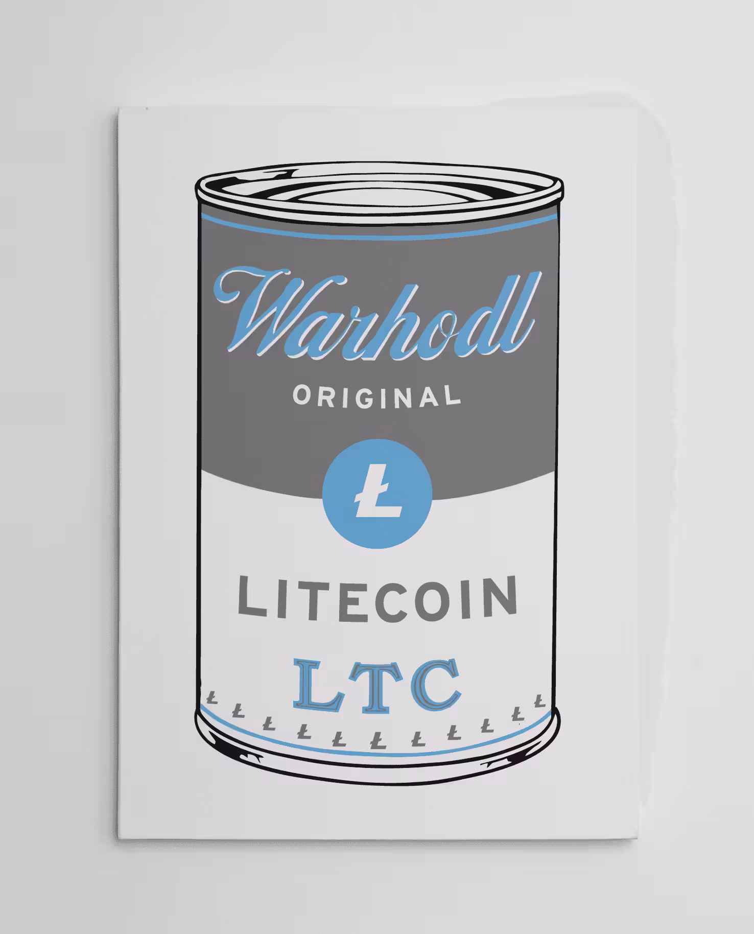 WARHODL Artist Proofs: WARHODL 1/1 Litecoin Artist Proof Crypto Can LTC 