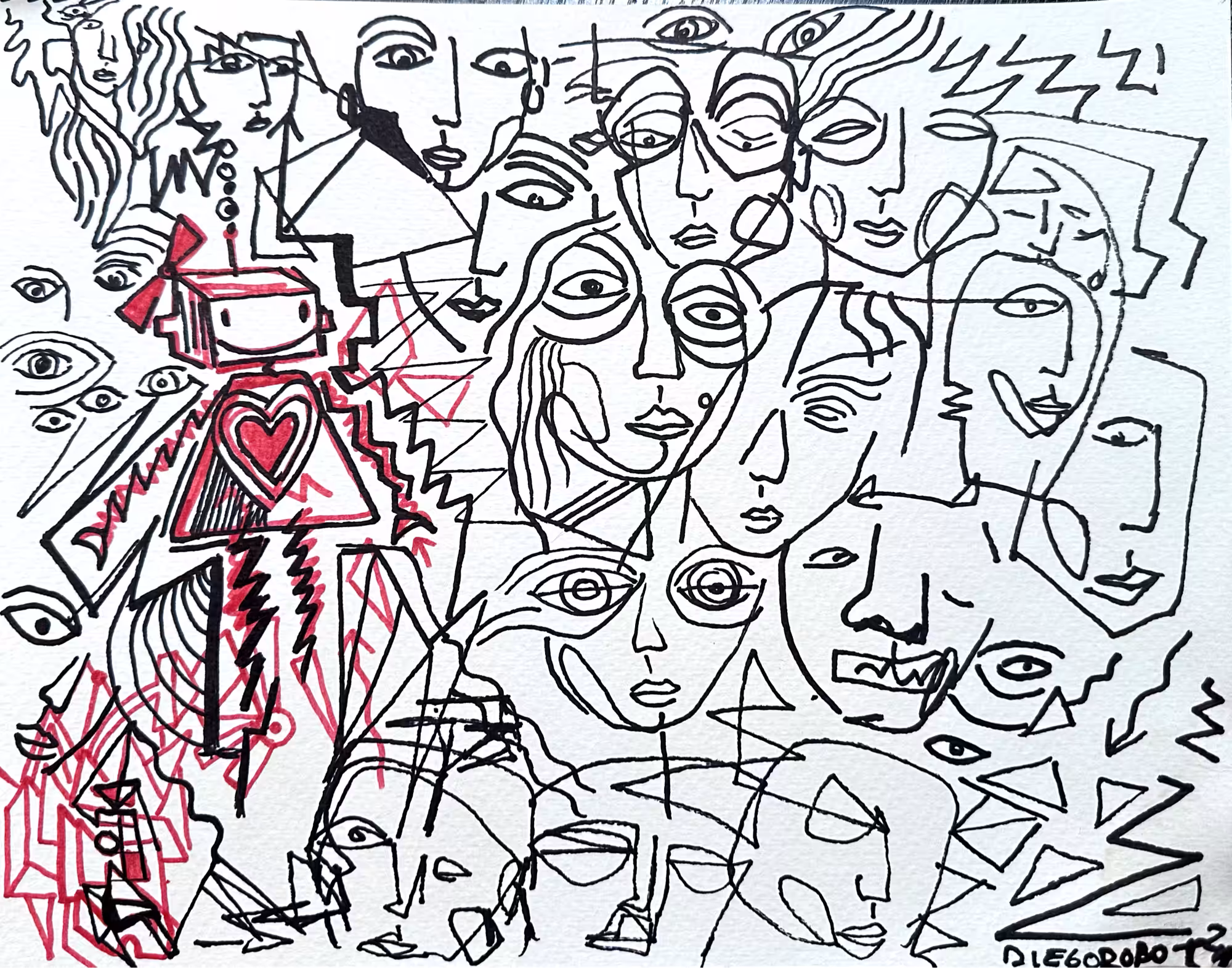 Robots inner facial expressions 