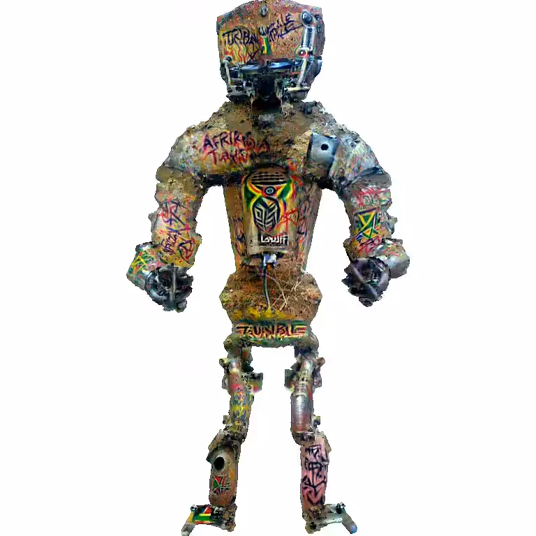 Android Sprayed by African Tribal Graffiti