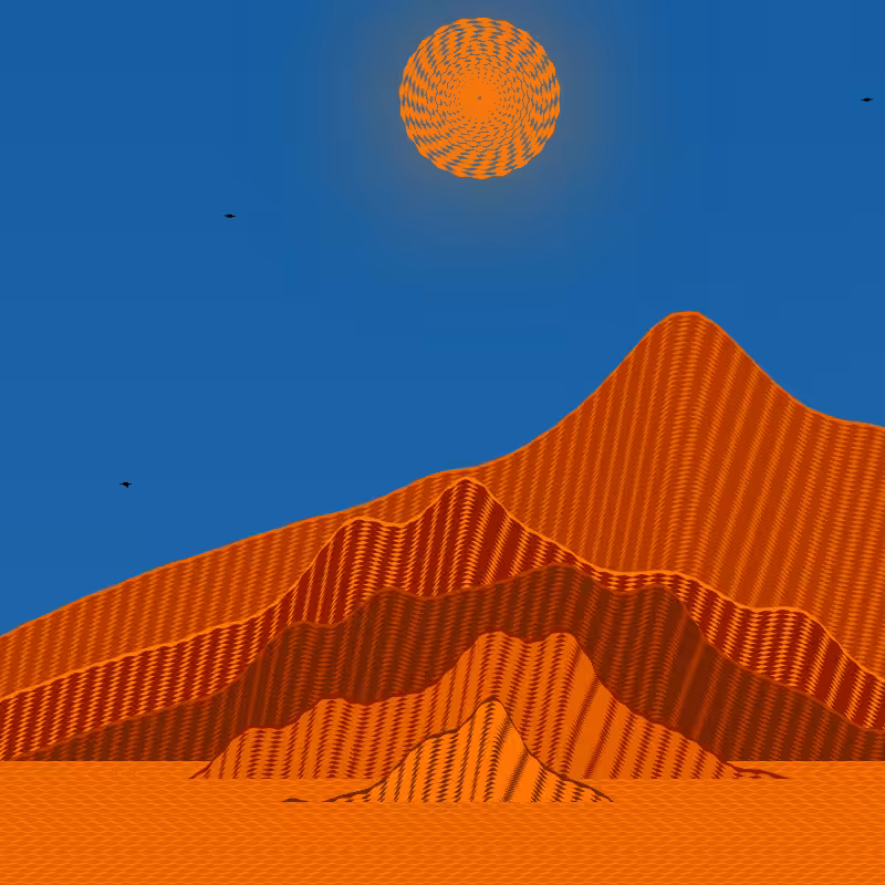 Painted Mountain Sunset #245