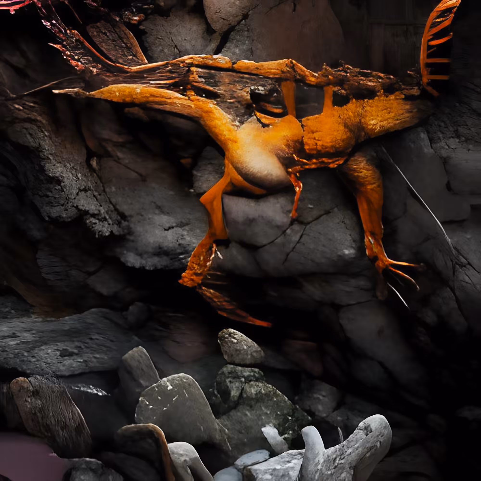 Adventitious Rhizomes Infiltrating the Cathedral of Bones