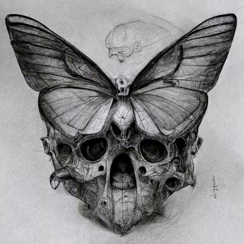 O.G. SPIRATOM - Butterfly Skullz 💀🦋 AI Concept Sketch for Pancakes