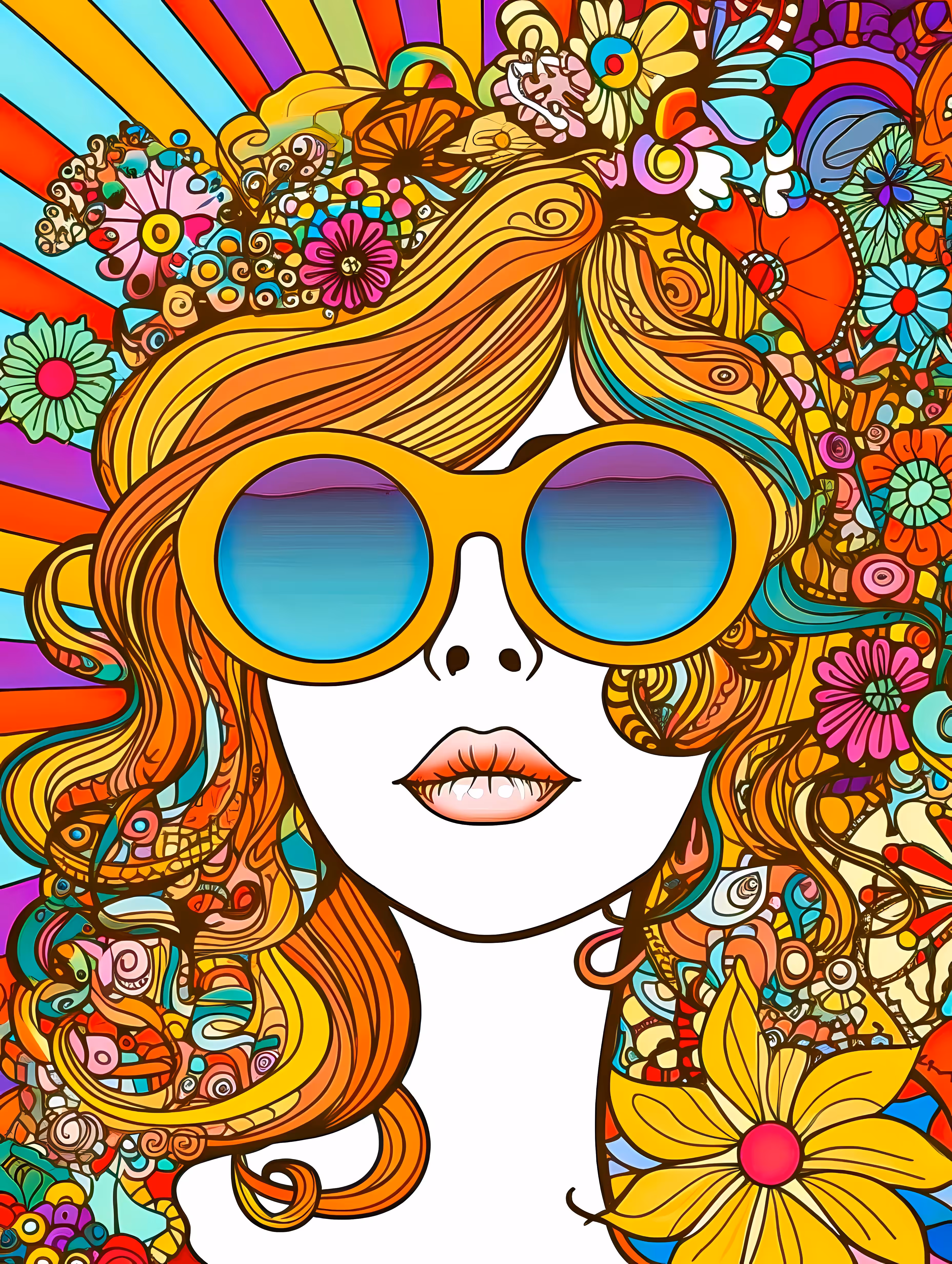Doodle Hippies 70s #2