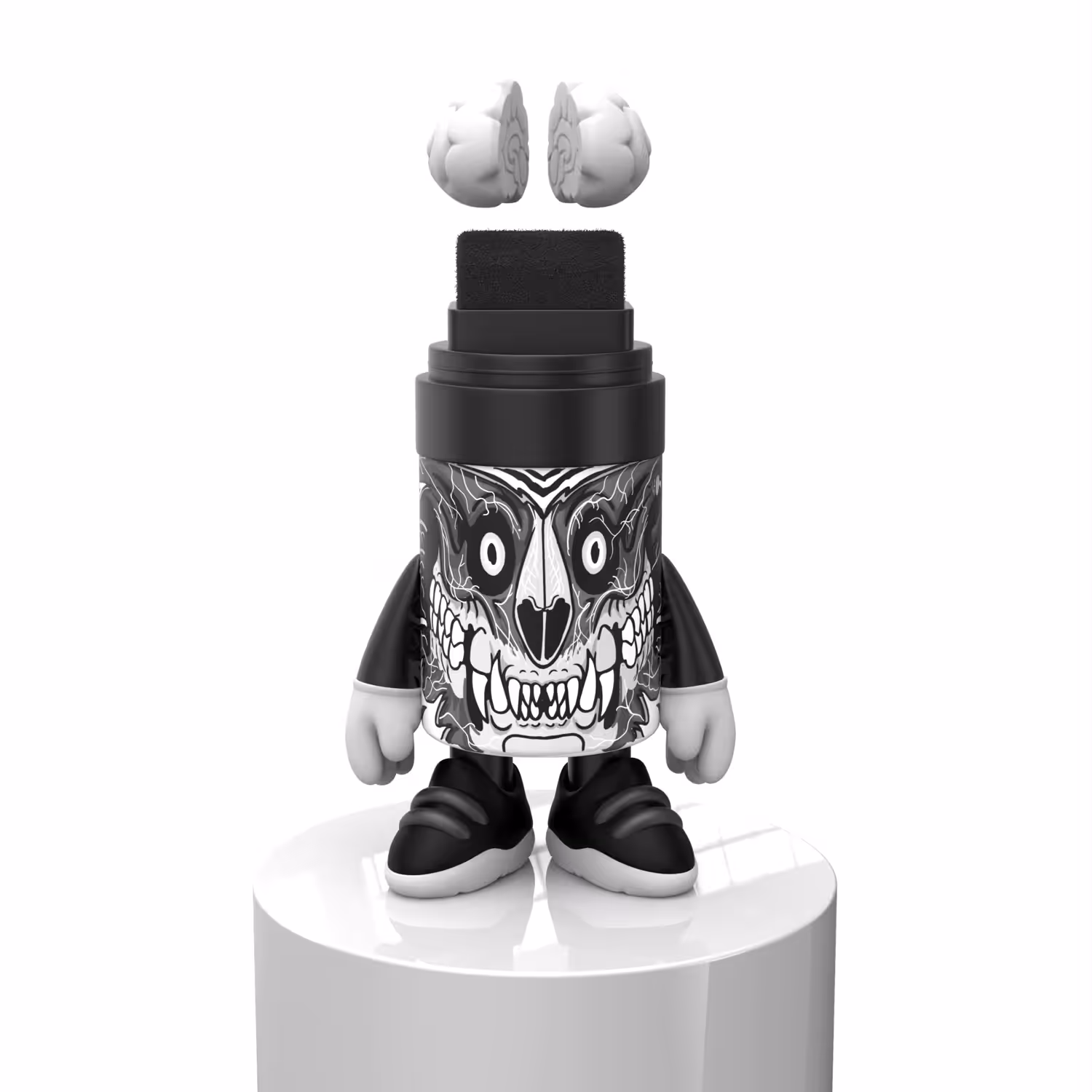 Nychos Marker Mascot (B&W)
