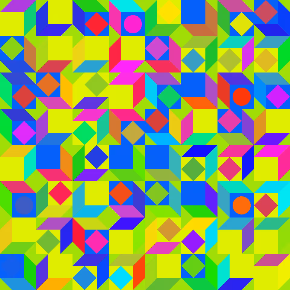 Oblique Cube Tessellation #4