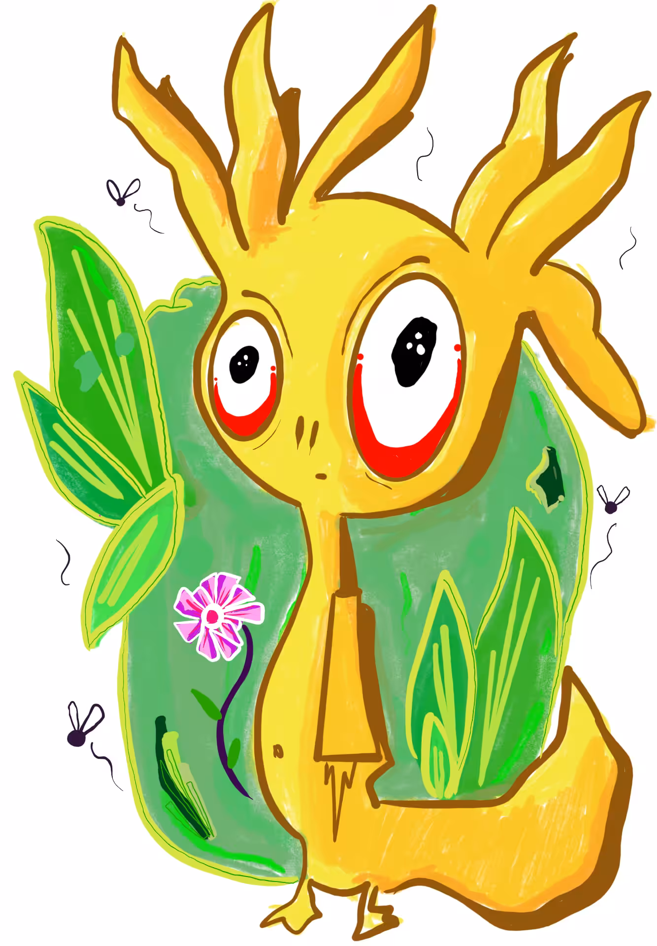 Who is this pokemon? Pikachu! NO, it's an axolotl with a hangover.