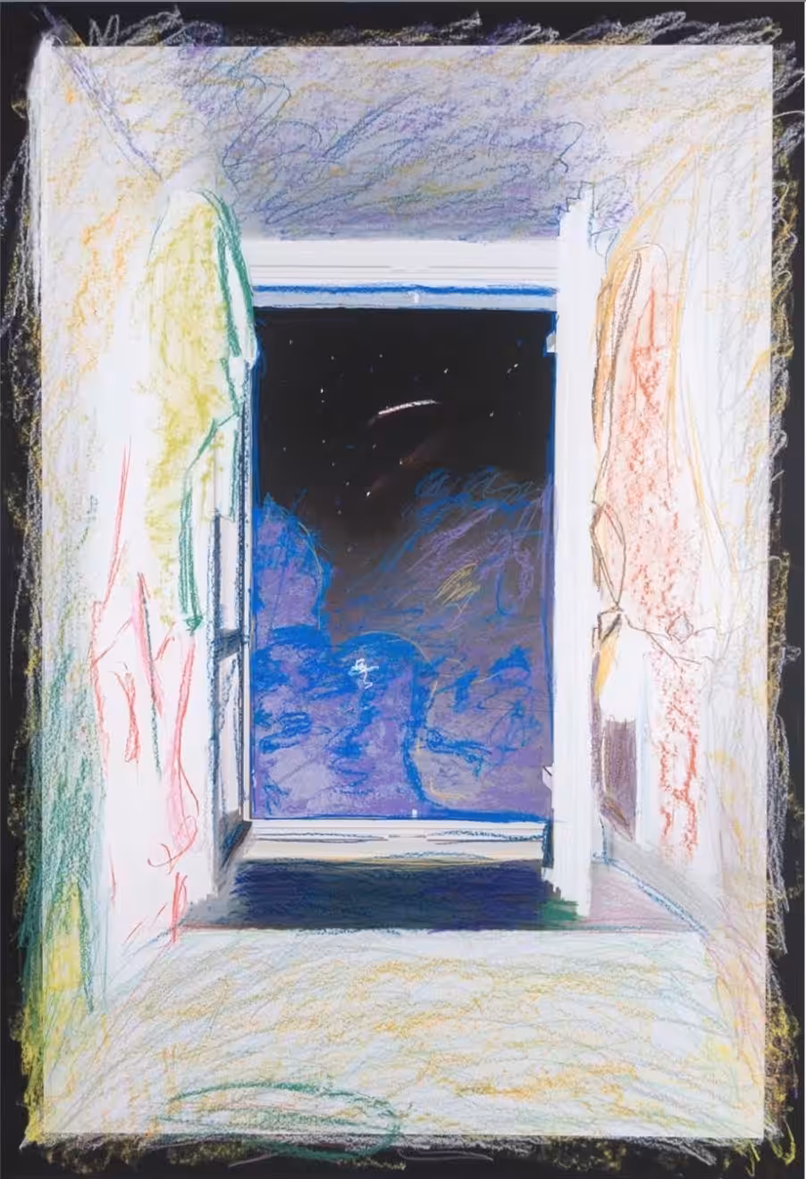 Night window. The negative of the positive.
