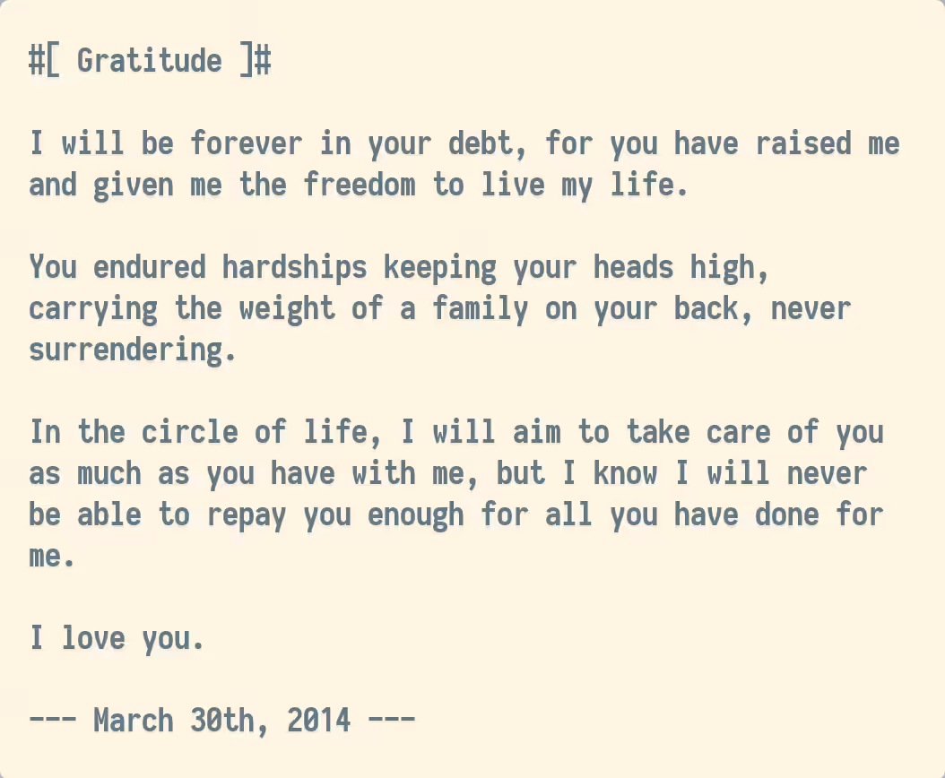 Gratitude