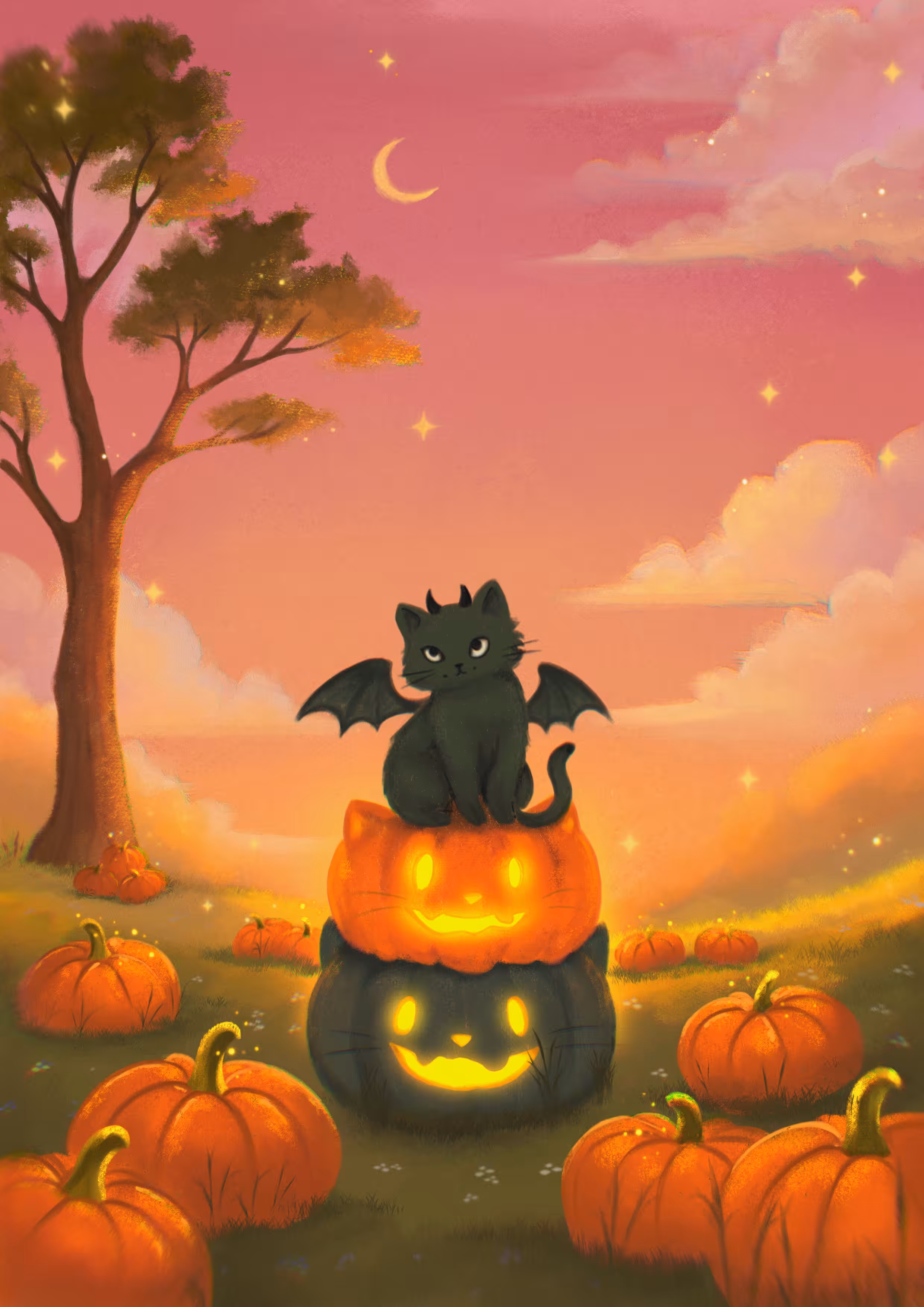Animals: Pumpkin throne