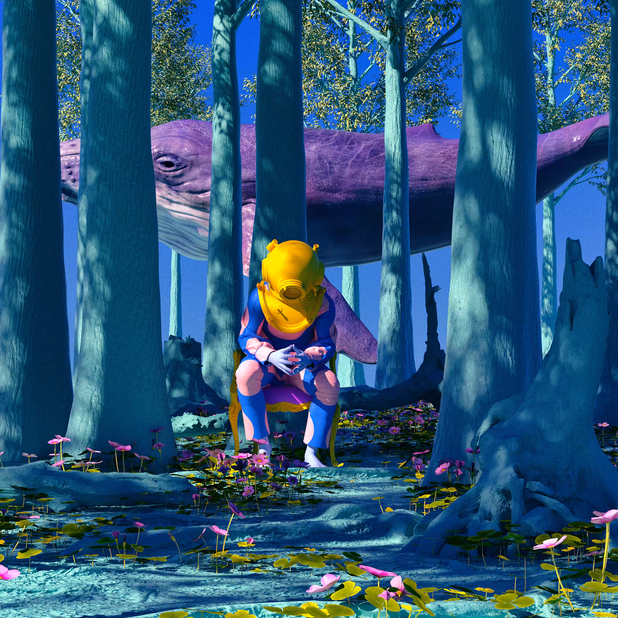 Diver in the forest