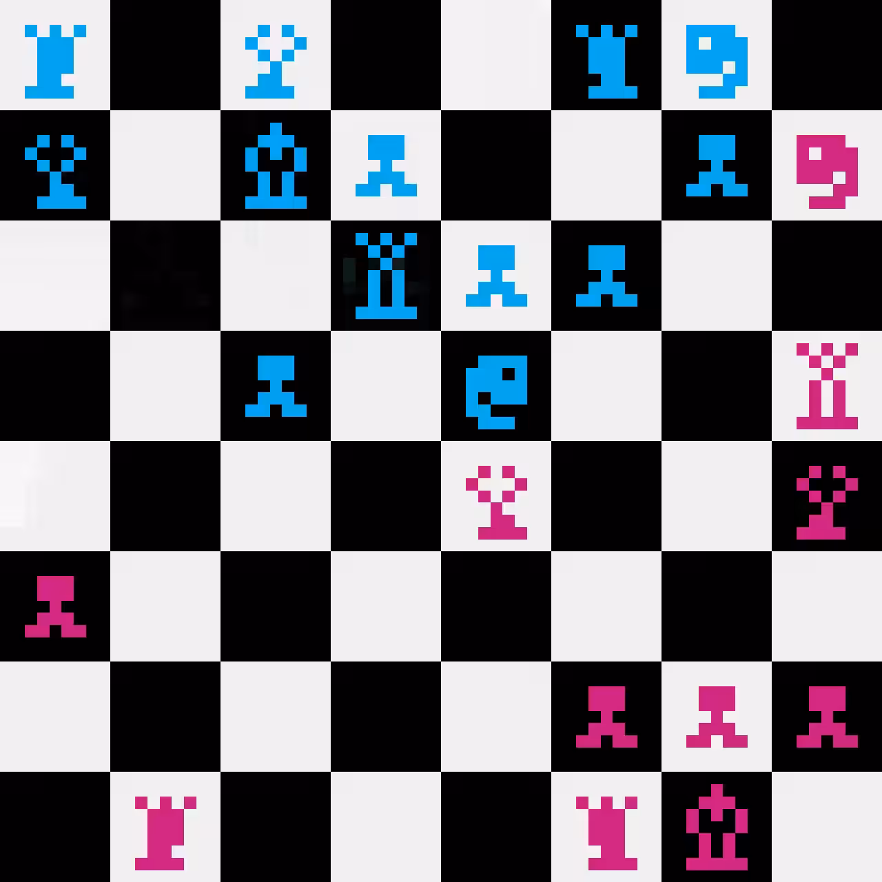 JestemZero vs Pixellare: Game 1.51 - K to G1, R to F1