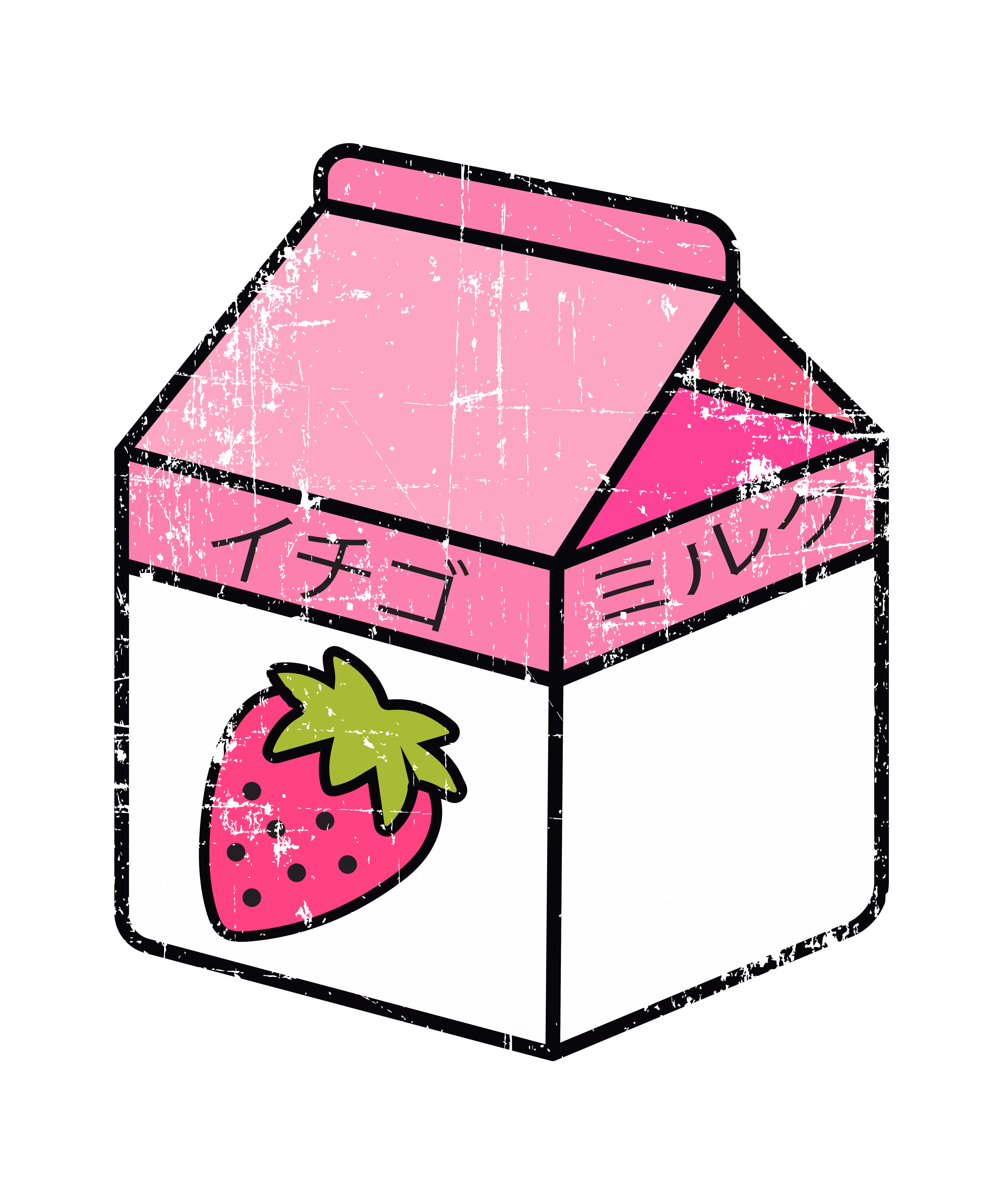 strawberry milk carton otaku japanese kawaii