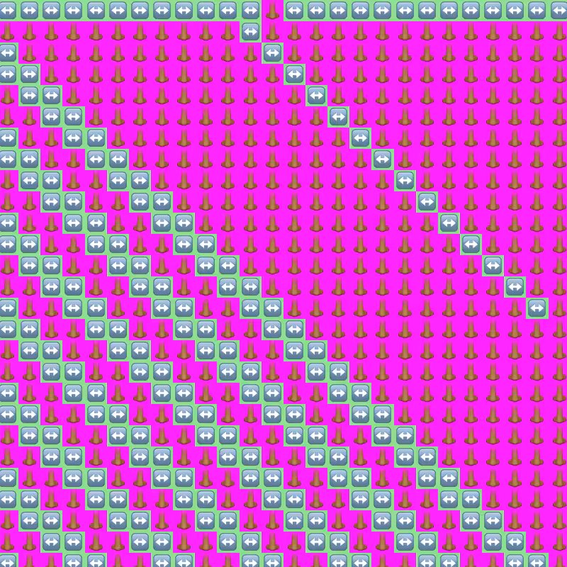 Elementary Cellular Emoji Automata #55