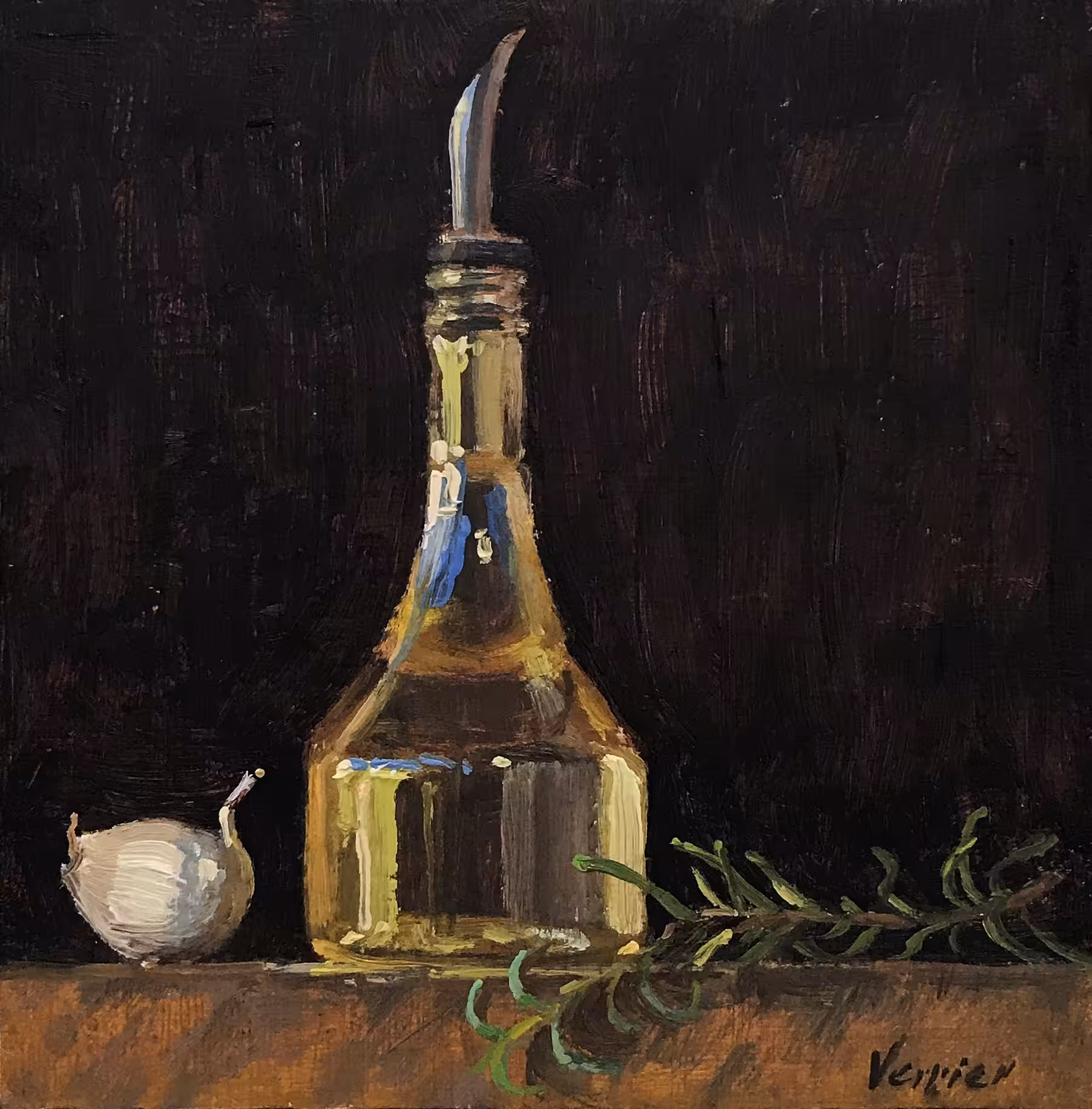 Garlic, Oil, Herbs 