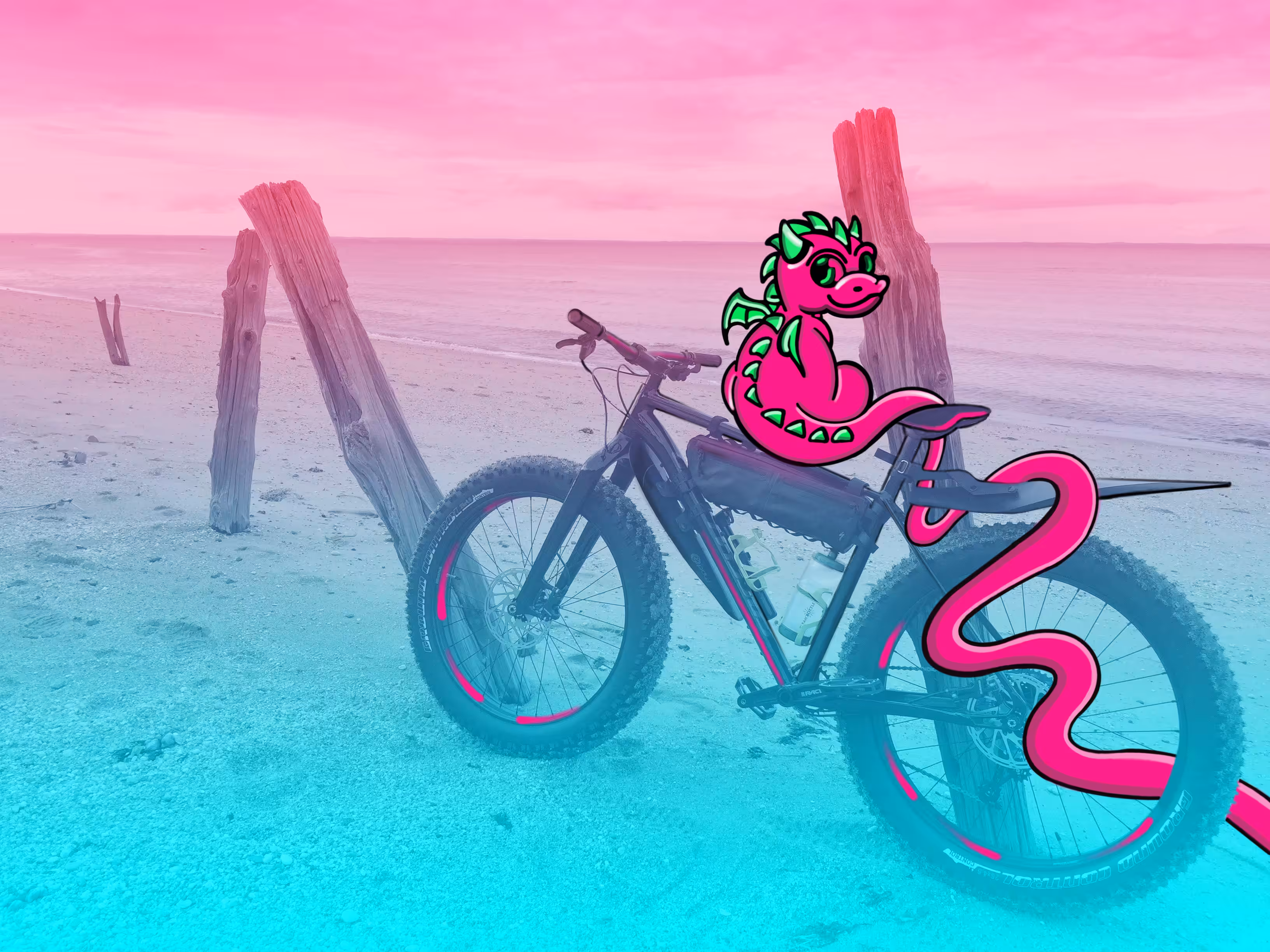 Sexy Dragon Rides Her Bike