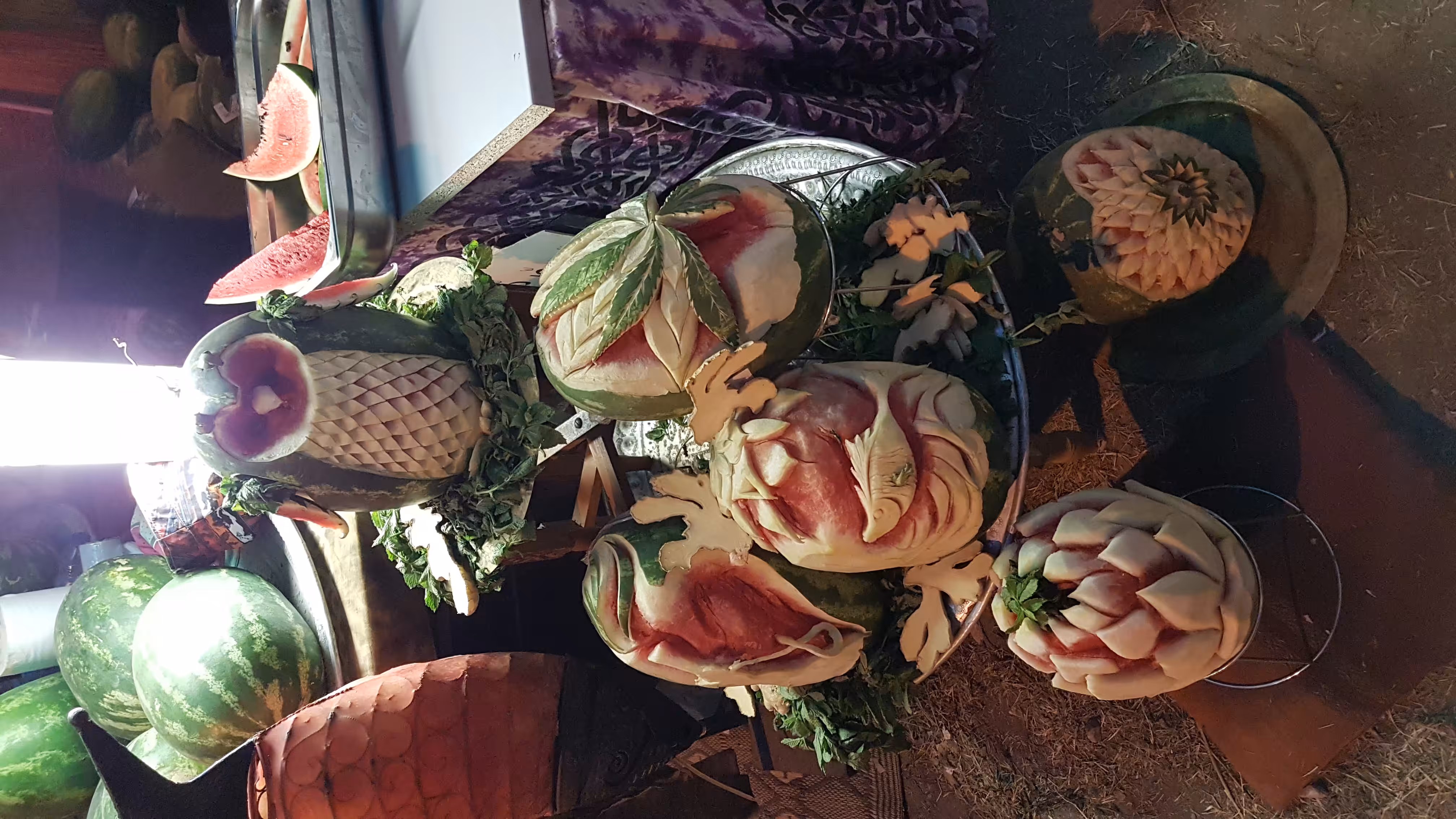 Watermelon sculptures