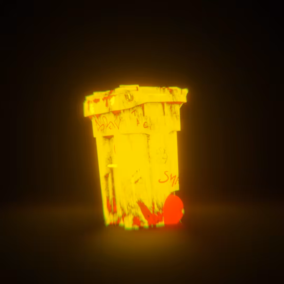 #15 Trash can Gold