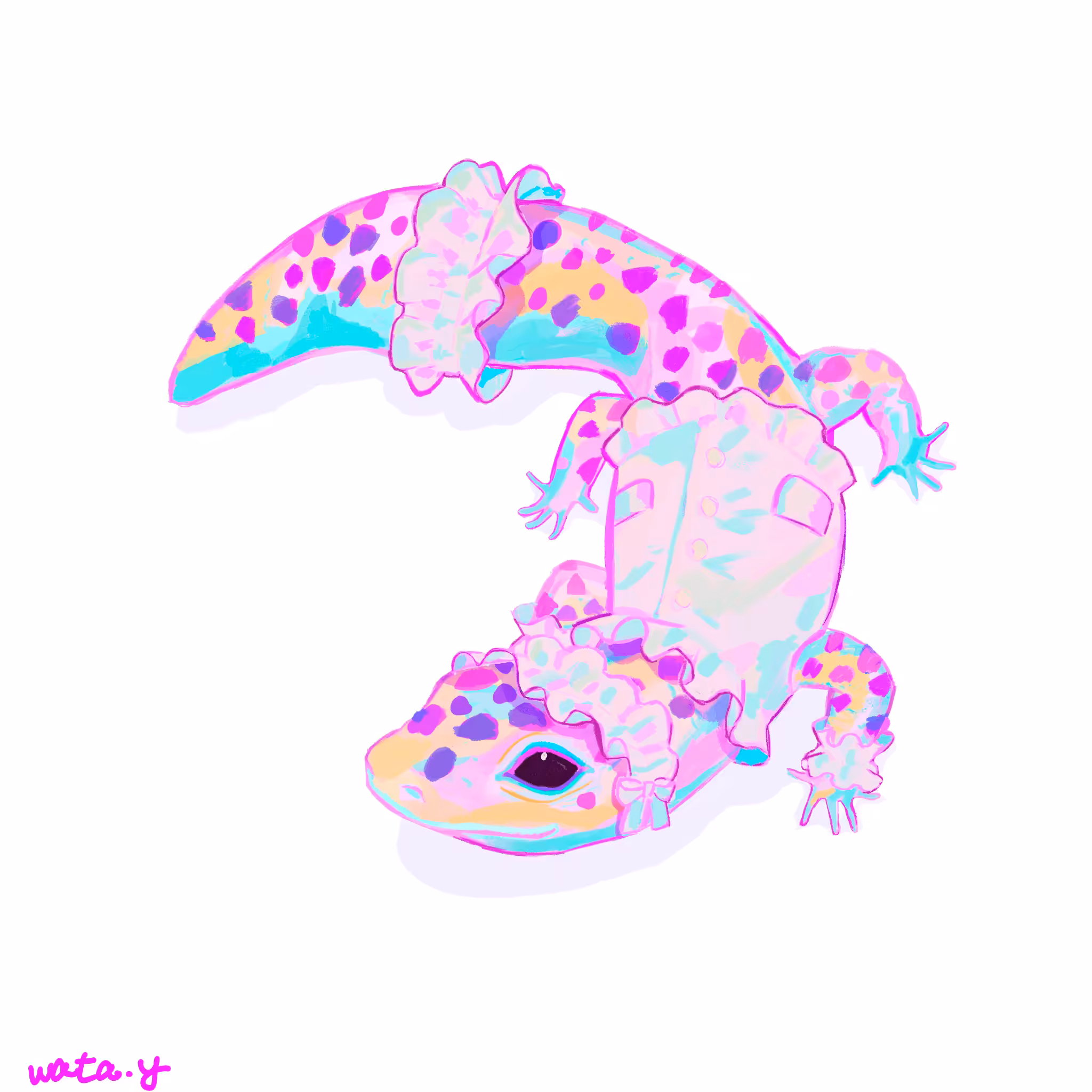 Fashionable leopard lizard