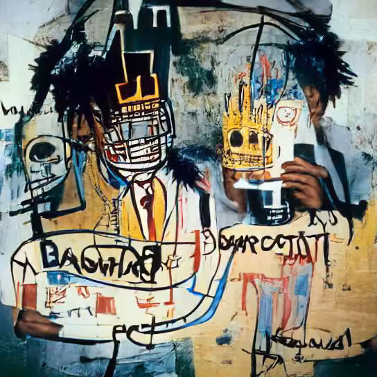 Conversation (Basquiat's style)