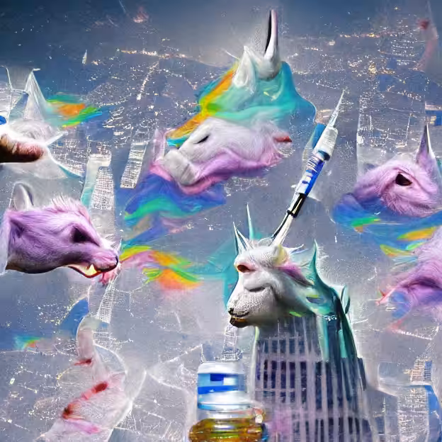 Unicorns snorting ketamine in New York