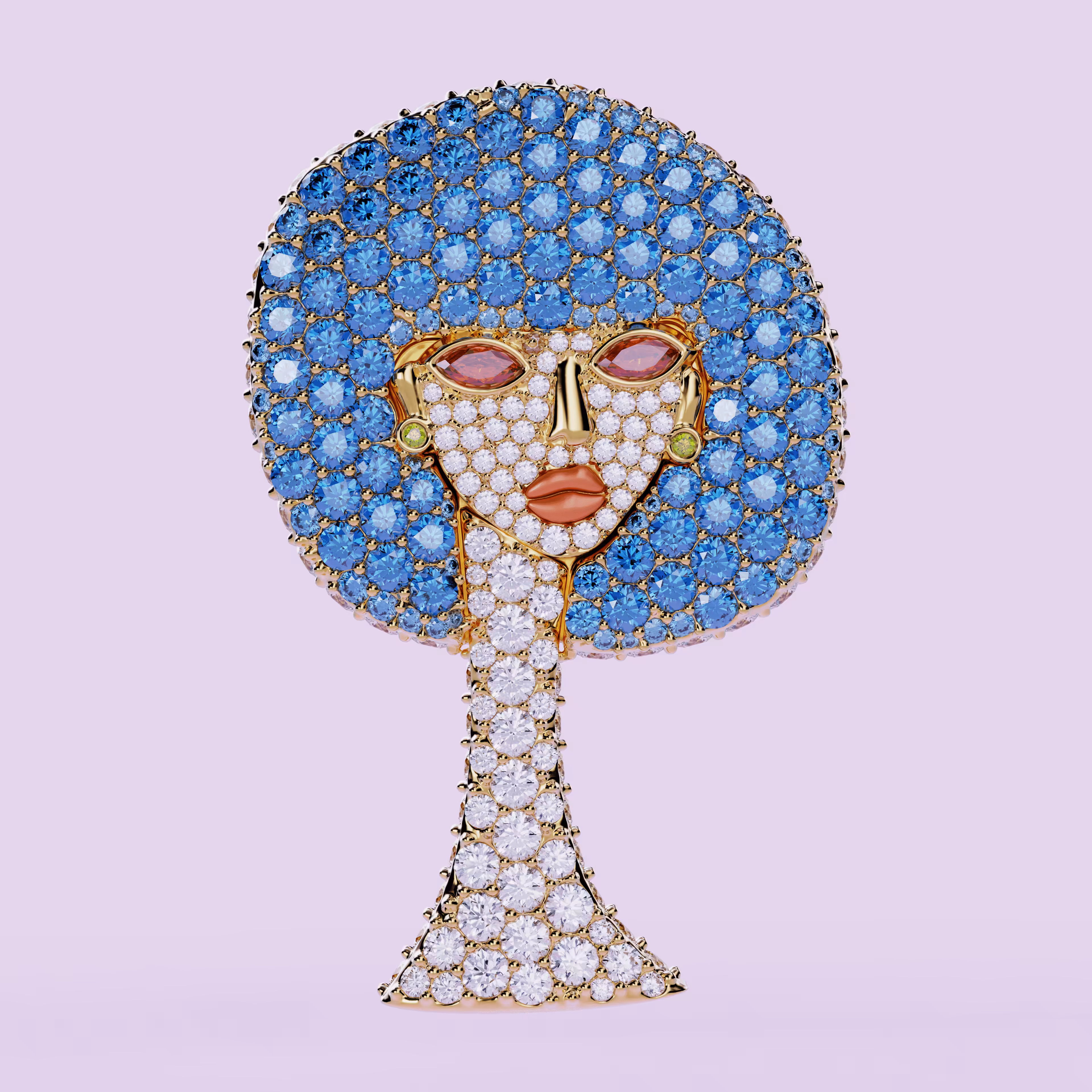 Long Neckie Diamond Lady #1