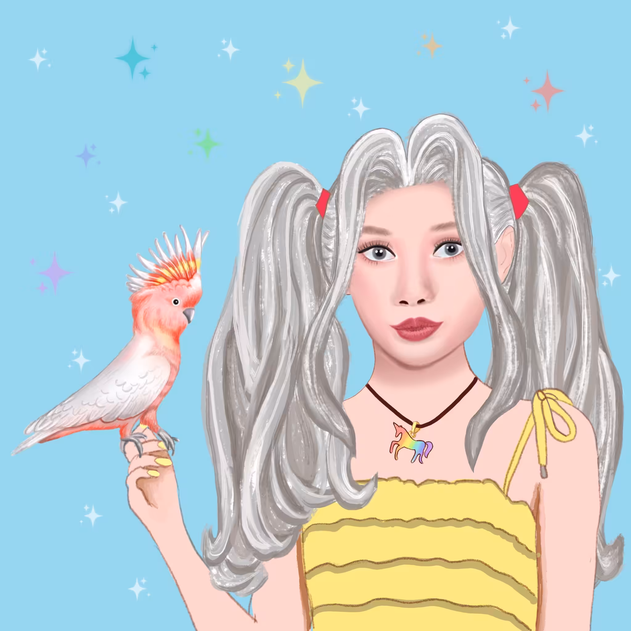 First girl and Cockatoo