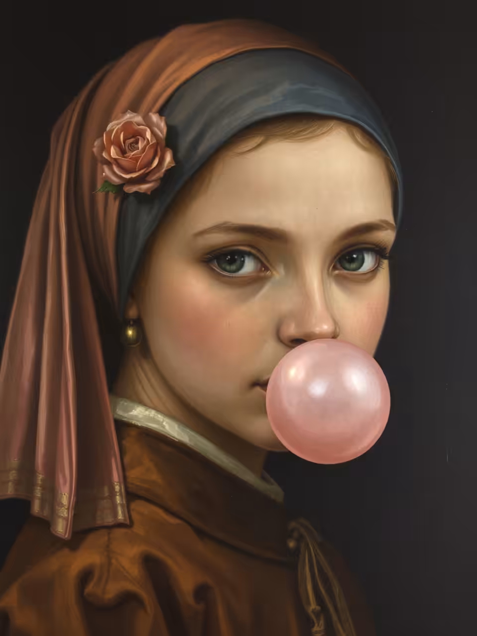 The pink gum bubble