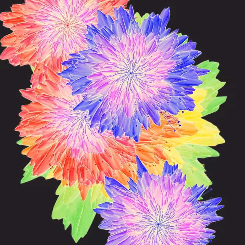 Bouquet of digital flowers #3