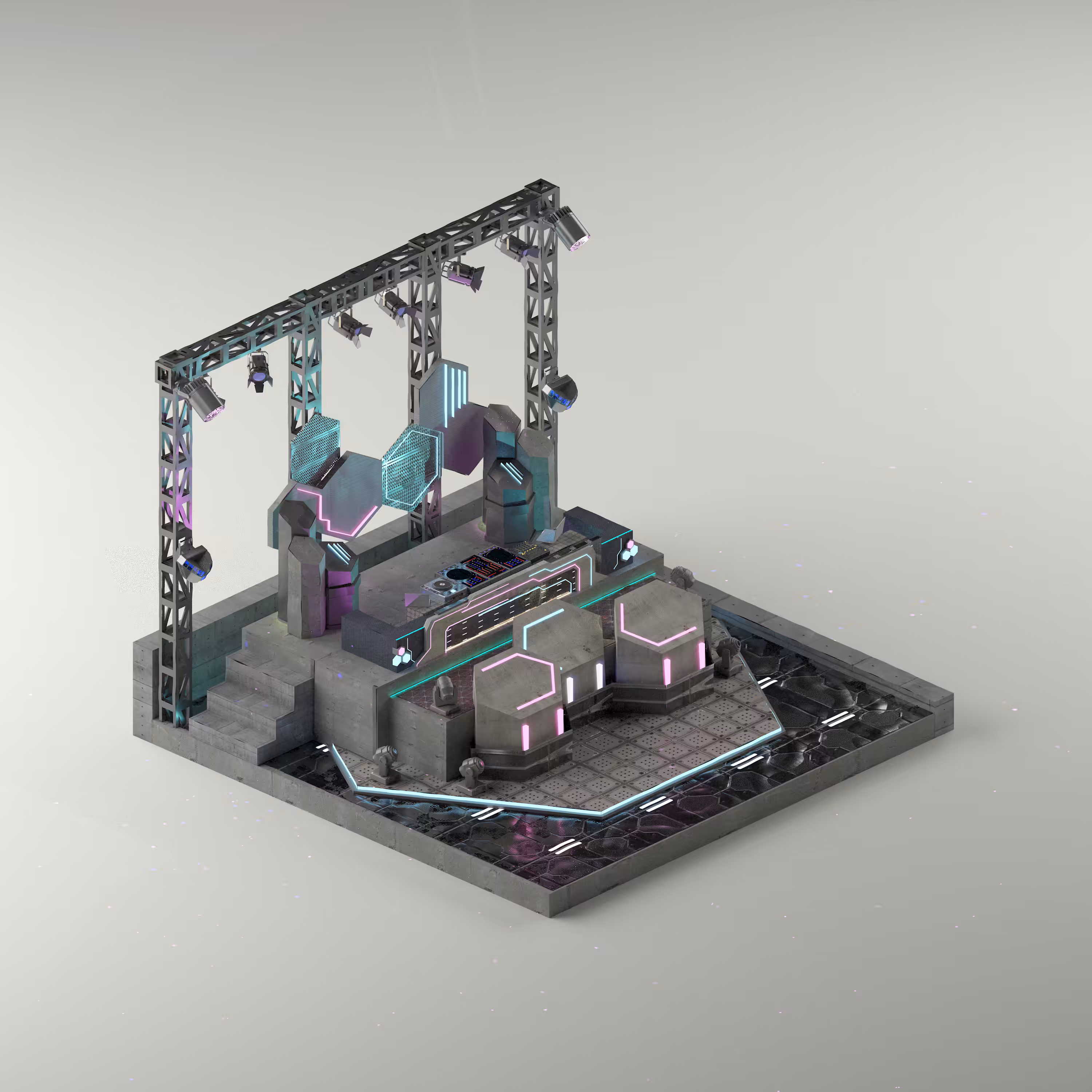 Cyberpunk Stage DJ #01
