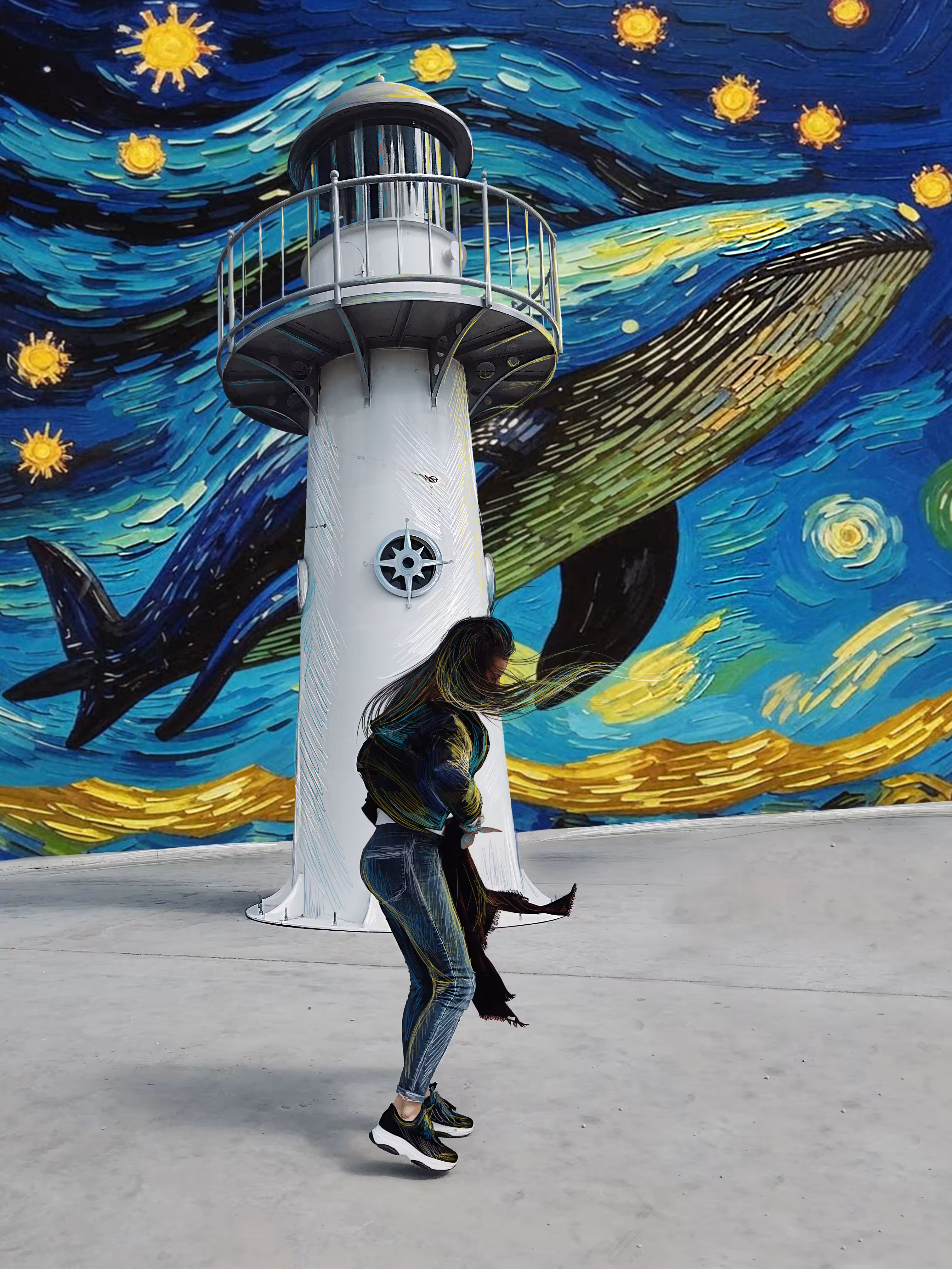 The bedspread of a starry night