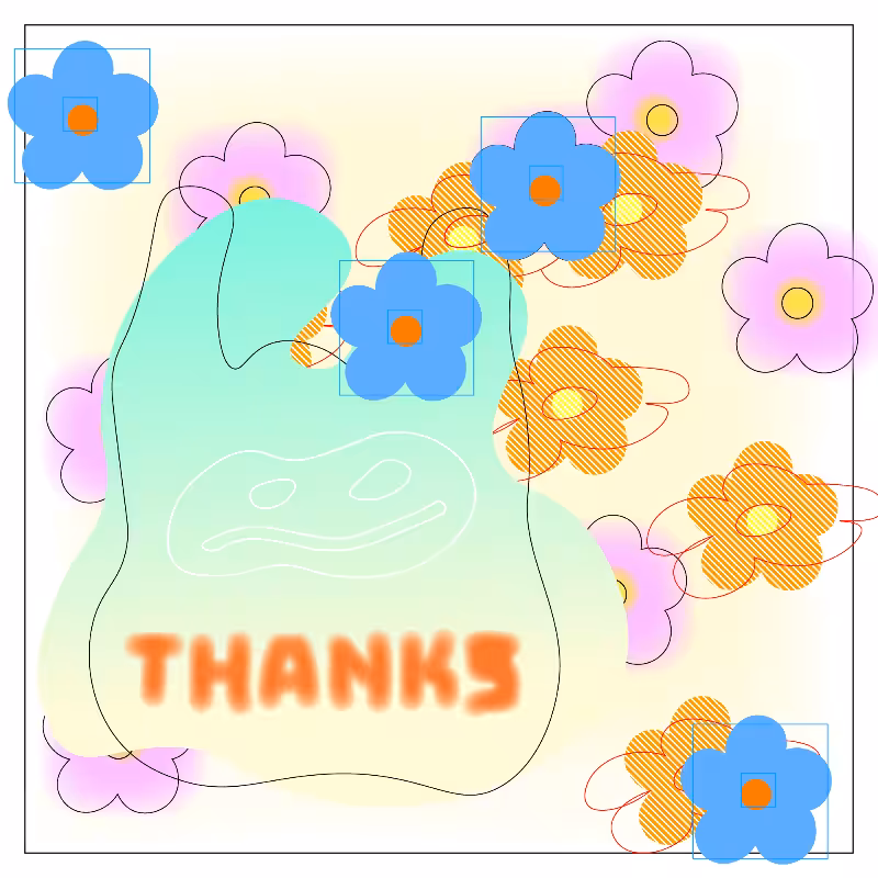 thanks bag and flowers #22