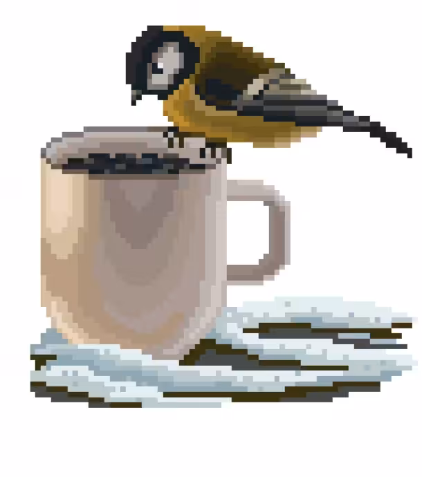 Tea  with Feathered Friend