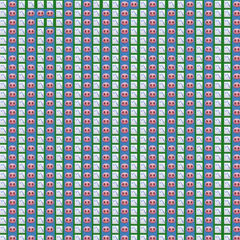 Elementary Cellular Emoji Automata #83