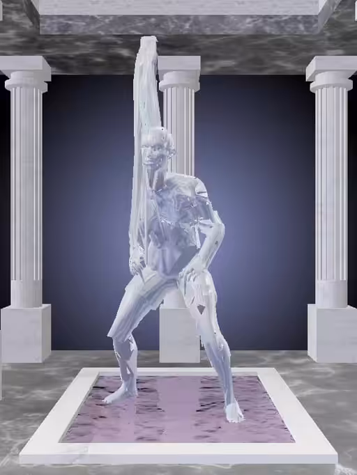 HeavenComputer: The Kicking Melted Blue Woman #2088