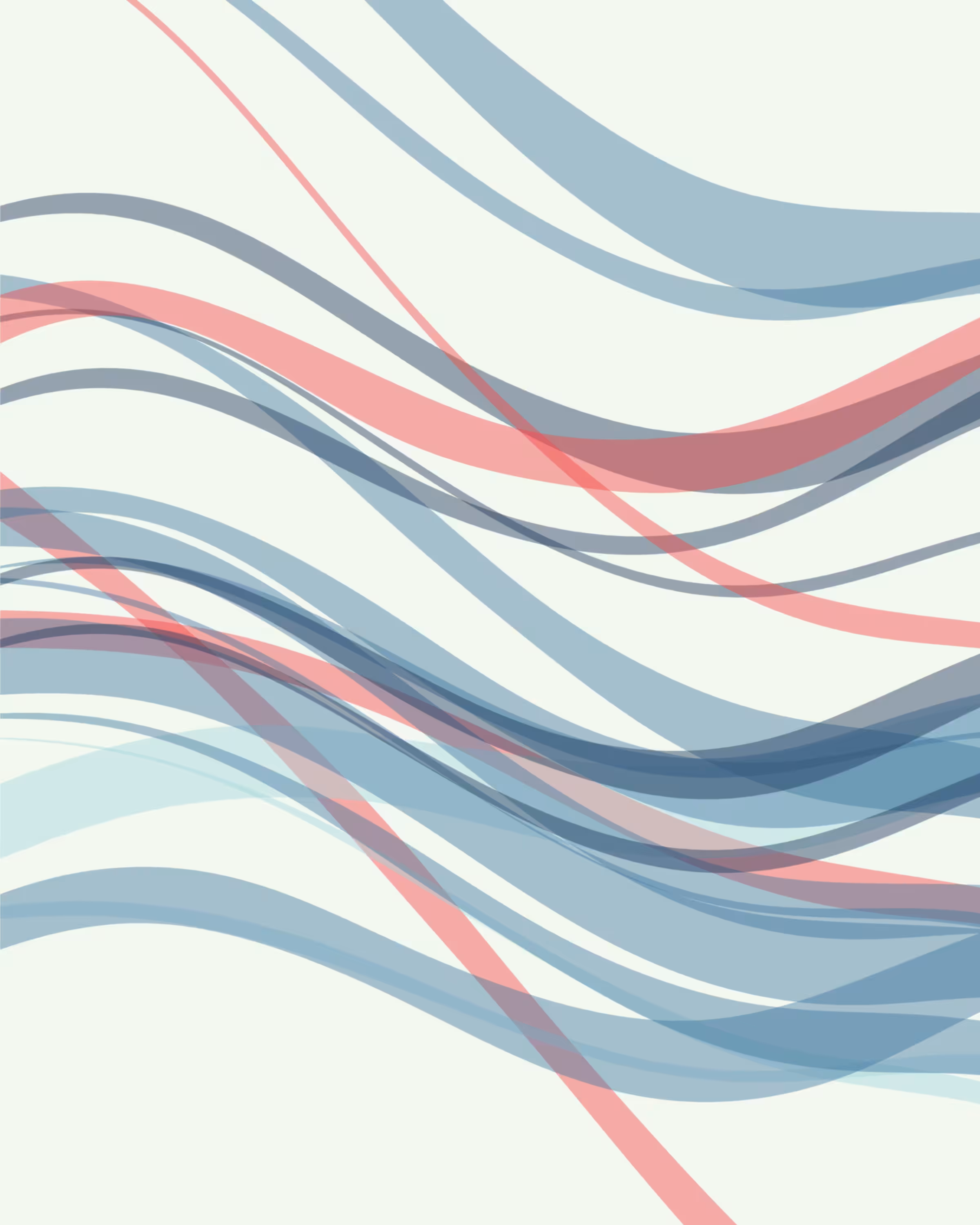 Curves in Blue and Red