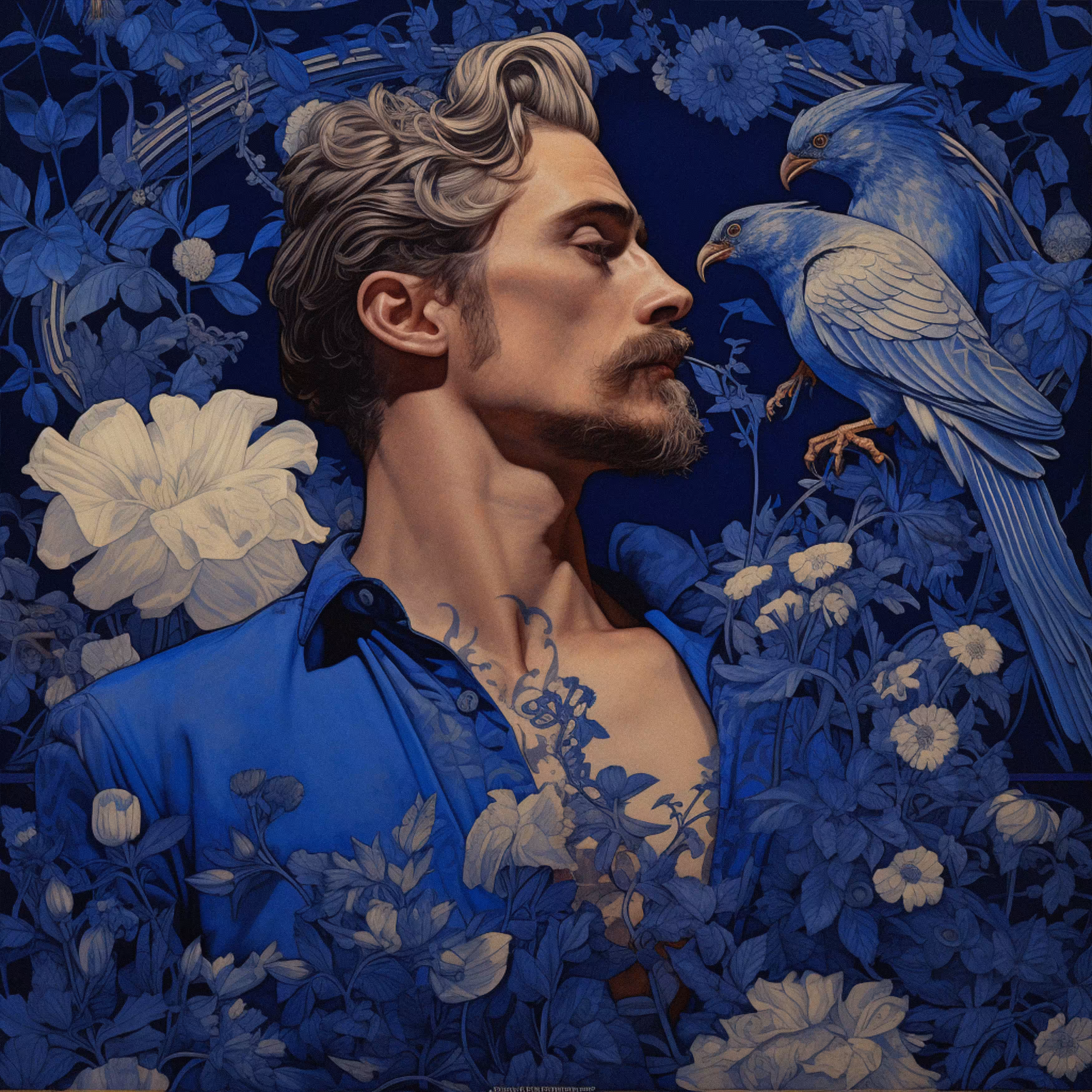 Your New PFP: Poet with Blue Tattoo