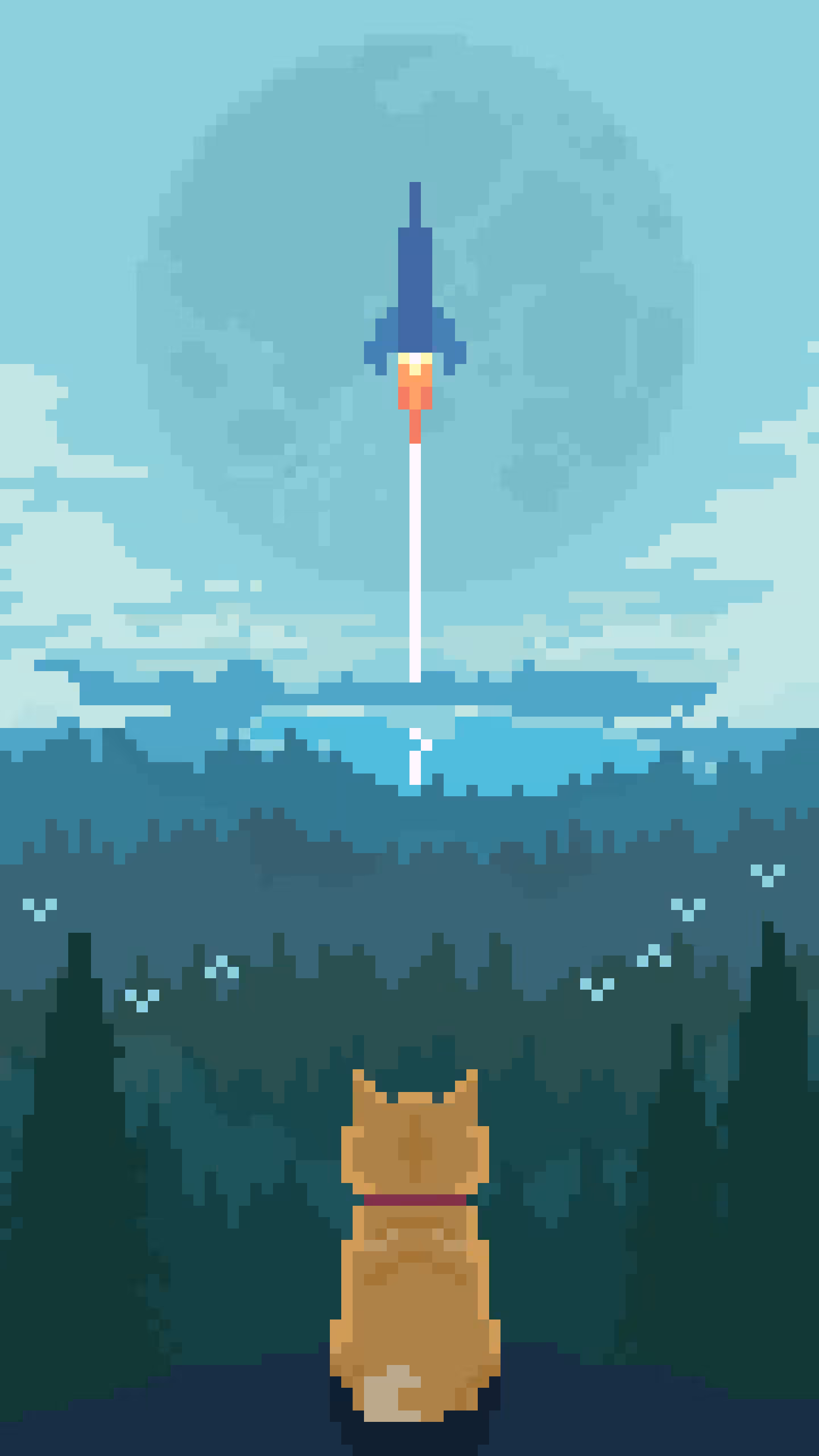 Pixel Doge #2: 月の夢 (Dream of the Moon)