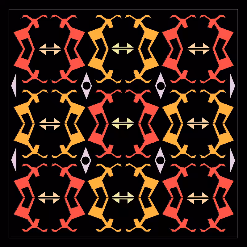 Animal-Geometric Motif #3
