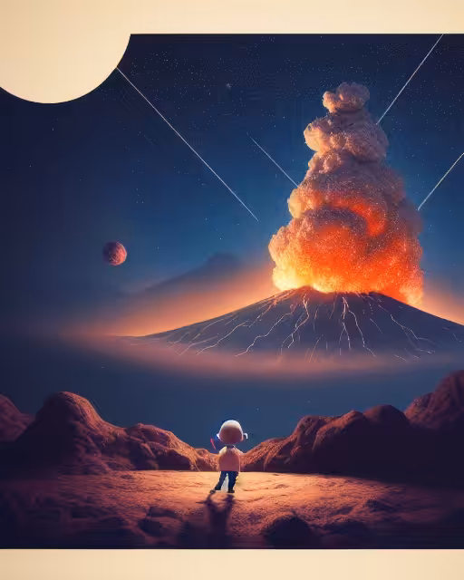 Kid and Volcano